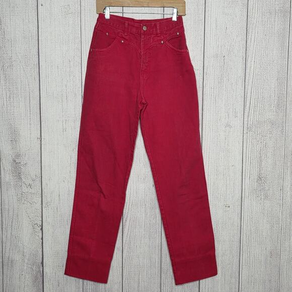 Vintage Denim - Vintage Roper Red Western Bareback Studded Long Inseam Jeans, sz 9/10 (26x35.5)